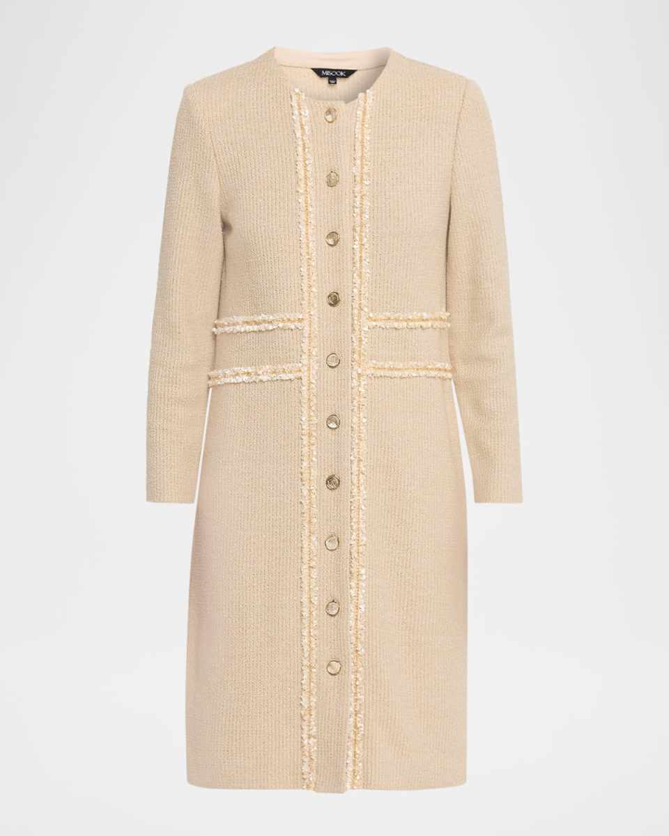 Heritage Lurex Ribbon Chain-Trim Knit Jacket